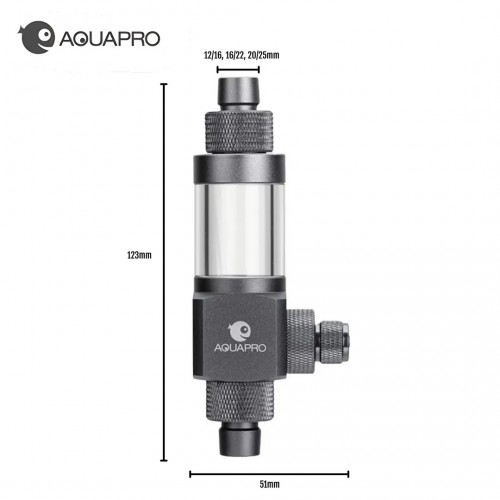 Aquapro External Inline CO₂ Karbondioksit Diffuser (16/22mm) Hortum Arası Difüzör
